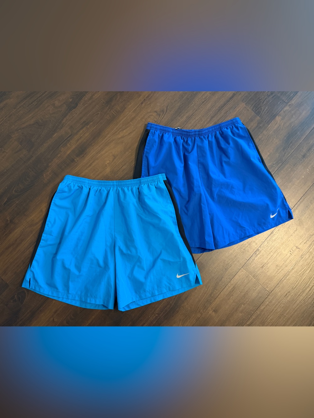 Nike Men’s Running Shorts Lot of 2 Blue Size Medium Athletic Training Shorts